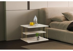 Kis asztal Lifon - Gold, Travertine