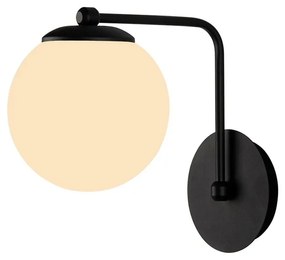 Čierne nástenné svietidlo Squid Lighting Star, výška 22 cm