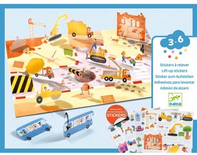 Kreatívna súprava so zdvíhacími samolepkami – 3D scény – vozidlá a lode