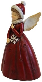 Červený vianočný anjelik 11cm