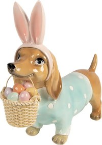 Decorative Figurine Dog 31x10x27 Cm Brown Plastic - 31*10*27 cm