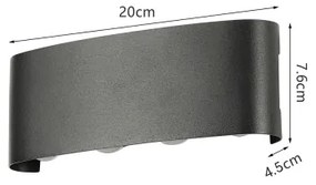 Brilagi - LED Vonkajšie nástenné svietidlo FLAREBOX LED/8W/230V čierne IP65