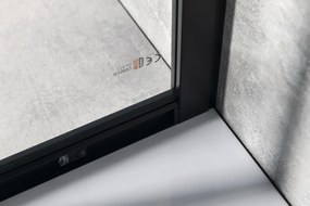 Gelco Gelco, SIGMA SIMPLY BLACK štvrťkruhová sprchová zástena 900x900mm, R550, číre sklo, GS5590B
