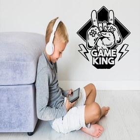 Veselá Stena Samolepka na stenu na stenu Game King Farba: černá