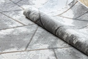 Moderný koberec NOBLE 1518 67 Vintage, geometrický - Štrukturálny, dve vrstvy rúna, krémová sivá Veľkosť: 80x150 cm