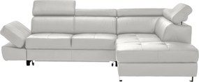 XXXLutz ROHOVÁ SEDAČKA, textil, koža, svetlosivá Celina Home - Sedačky - 000501001826