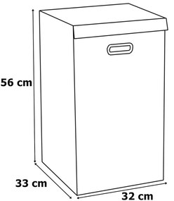 Textilný kôš na bielizeň 60l s poťahom Eger antracit