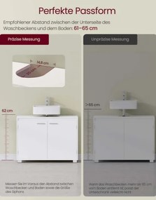 Skrinka pod umývadlo 60 cm BBK505W01