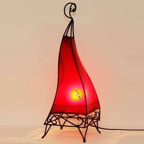 Orientálna rohová lampa Ibis 60cm červená