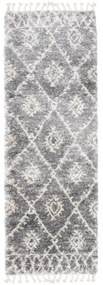 Kusový koberec shaggy Azteco sivý atyp 70x300cm