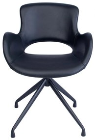 MOON ČALÚNENÁ STOLIČKA black leather