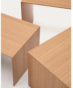 Odkladacie stolíky v súprave 3 ks v dekore duba 40x60 cm Litto – Kave Home
