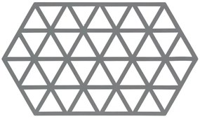 Sivá silikónová podložka pod horúce nádoby Zone Triangles