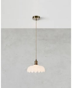 Markslöjd 108857 - Luster na lanku KURAGE 1xE27/40W/230V mosadz/biela