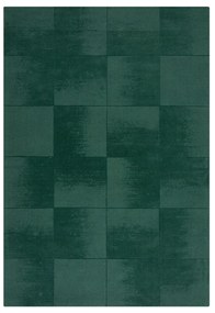 Ručne tkaný vlnený koberec v petrolejovej farbe 120x170 cm Demi Check Ombre – Flair Rugs