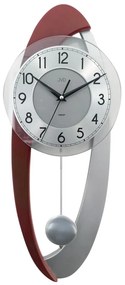 Kyvadlové nástenné hodiny JVD NS11004/23, 59 cm - moderné sklo a drevo