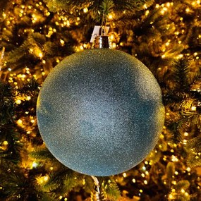 DECOLED Plastová koule, prům. 30 cm, světle modrá, glitter