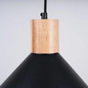 Sollux SL.1320 - Luster na lanku JAGA 1xE27/15W/230V pr. 30 cm čierna