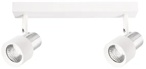 Bodové svietidlo Cino, 2x biele/chrómové kovové tienidlo, w