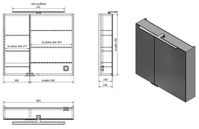 Sapho Sapho, Kúpeľňový set FILENA 85, biela, KSET-060