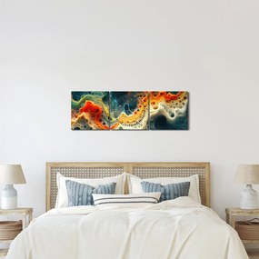 Obraz - Moderné abstrakcie (s hodinami) (90x30 cm)