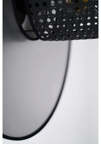 Duolla - Nástenné svietidlo TOKYO RATTAN 1xE27/15W/230V pr. 50 cm strieborná/čierna