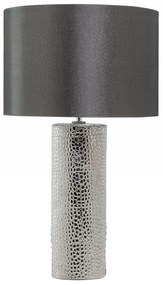 Čierna a strieborná stolná lampa na nočný stolík AIKEN Beliani