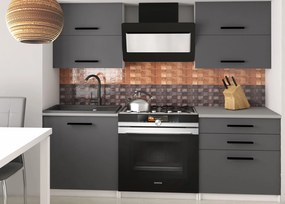Kuchynská linka Belini 120 cm šedý mat s pracovnou doskou Eleganta2  TOR ELEGANTA2/3/WT/SR/0/B1