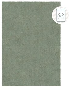 Zelený umývateľný koberec z recyklovaných vlákien 160x230 cm Fluffy – Flair Rugs