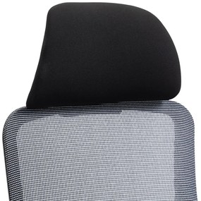 Kancelárska ergonomická stolička BULMA — sieťovina / látka, čierna