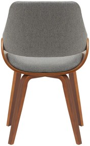 Jedálenská stolička Vangale - látka - Orech /Tmavo sivá