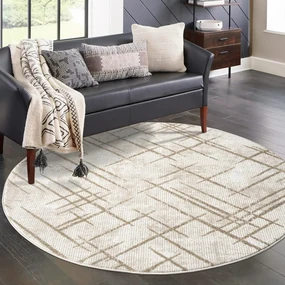 Dekorstudio Vintage okrúhly koberec ANTIK 245 krémový Priemer koberca: 160cm