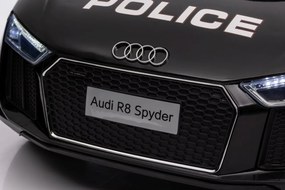 Ramiz Elektrické autíčko Audi R8 Polícia na batérie + diaľkové ovládanie + EVA + pomalý štart + MP3 LED