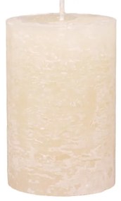 Krémová rustikálna valcová sviečka Macon Variant: Ø: 10cm, V: 15cm, 90hod