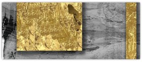 Obraz - Zlaté štvorce N⁰2 (120x50 cm)