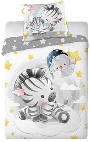 Bavlnená posteľná bielizeň PLYŠÁKY ZEBRA 100x135 cm