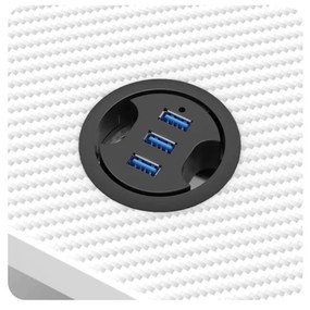 PC stolík Hyperion 2.5 (biela + viacfarebná) (s LED osvetlením). Akcia -18%. Vlastná spoľahlivá doprava až k Vám domov. 1087504