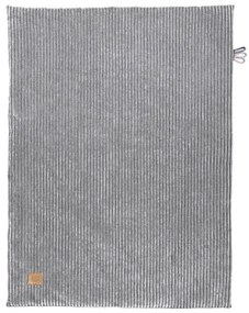 Sivá menčestrová detská deka 100x77 cm – Meowbaby