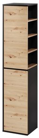 Vysoká koupelnová skříňka Mossa 70 35 cm levá dub Artisan/černá