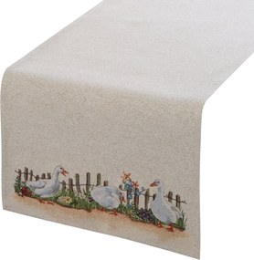 GOBELÍNOVÝ BEHÚŇ NA STÔL GOOSE 40X100 CM VZOROVANÁ