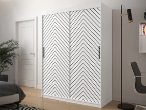 Šatníková skriňa Ratintu 1 150 cm, zásuvka: áno, Farby: čierna / dub artisan + čierna