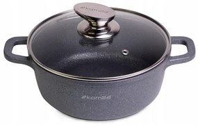 Hrniec granitový 2,3L so sklenenou pokrievkou