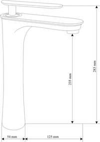 Mexen Trinity - VYSOKÁ BATERIA UMYVADLOVÁ, Čierna, 72610-70