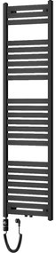 Mexen Uran, elektrické vykurovacie teleso 1800x500 mm + vykurovacia tyč 900 W, antracitová, W105-1800-500-2900-66