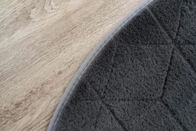 Koberec RABBIT 3D sivý kruh