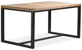 Jedálenský stôl v industriálnom štýle 120, dub/čierna