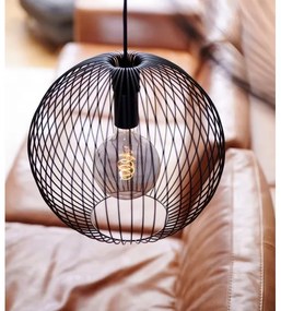 Nordlux - Závesné svietidlo na lanku BERONI 1xE27/60W/230V čierne