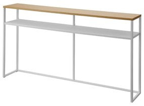 Konzolový stolík v bielej a svetlo hnedej farbe v dekore jaseňa 20,5x126 cm Tower – YAMAZAKI