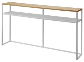 Konzolový stolík v bielej a svetlo hnedej farbe v dekore jaseňa 20,5x126 cm Tower – YAMAZAKI