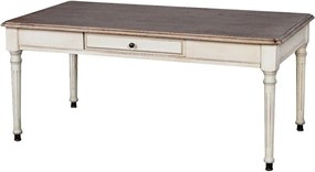 Konferenčný stolík Limena 110 cm z masívu hnedý/slonovinový